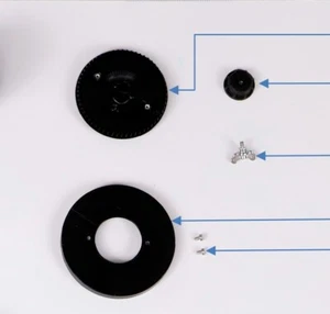 1 Set Disco Spinner Centrifugo (Disco Superiore e Inferiore) per Accessori DJ T50 T25 - Foto 1 di 7