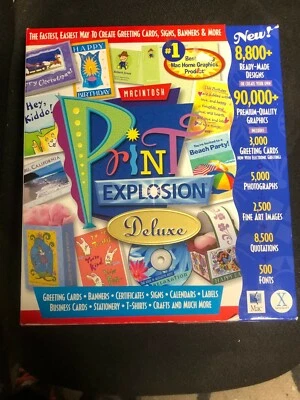 Print Explosion Deluxe Software For MAC Custom Design Cards Signs Banners & More - Image 1 of 4