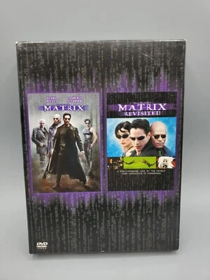 Matrix w/ Matrix Revisited DVD Box Set Keanu Reeves Carrie-Anne Moss  - Image 1 of 4