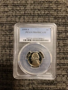 1998 S 5C Jefferson Nickel Proof PCGS PR69DCAM - Picture 1 of 2