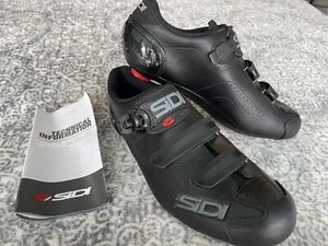 NEW 2023 Sidi GENIUS 10 Road Cycling Shoes : BLACK sz 46 - Picture 1 of 6