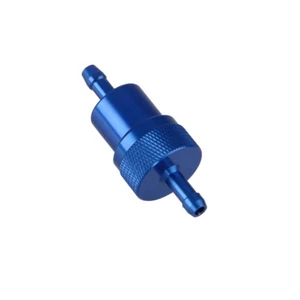 Blue Motorcycle 6mm Gas Fuel Filter Oil Cleaner For Suzuki DRZ400SM DR-Z400S/E - Picture 1 of 11