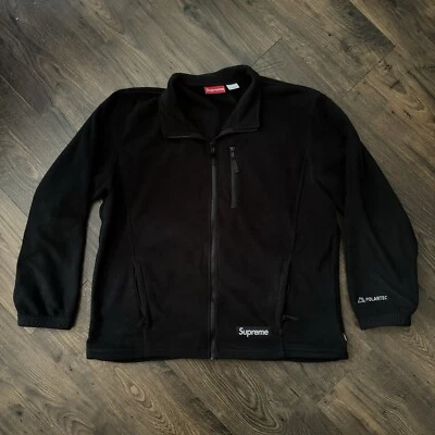 Chaqueta Supreme Polartec Cremallera Polartec Polar Polar Negra 22AW Grande Foto 1 de 3