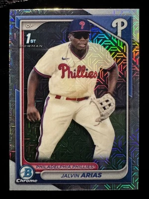 2024 Bowman Chrome Prospects #BCP226 - Jalvin Arias 1st Bowman Mojo Refractor - Image 1 of 2