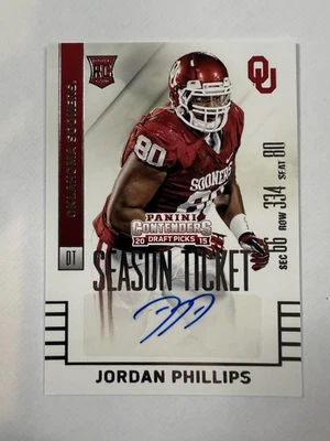 2015 Panini Contenders Draft Picks Auto Jordan Phillips #206 Rookie Auto RC - Image 1 of 2