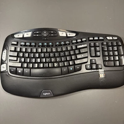 Logitech Wave K350 Ergonomic Wireless Keyboard - With dongle/No mouse - Image 1 of 4