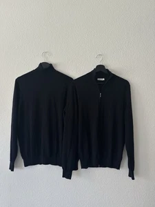 Suitsupply Merino Zip-Cardigan & Rollkragenpullover dunkelblau Herren L - Bild 1 von 21