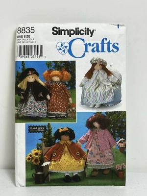 Simplicity Crafts 8835 26" Doll Clothes Sewing Pattern Rag Cloth 1990s Vtg - Image 1 of 4