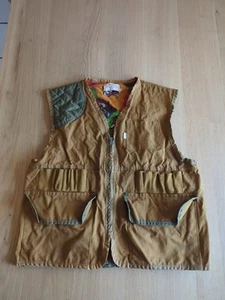 Vintage SAFTBAK Vest Mens Medium Brown Upland Hunting Outdoors Pockets 22x25 - Picture 1 of 10