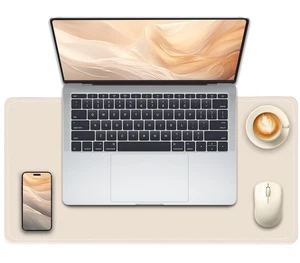 Non-Slip Desk Pad, 24 x 14 Large Mouse Pad, PU Leather Desk Mat with Suede, L... - Picture 1 of 6