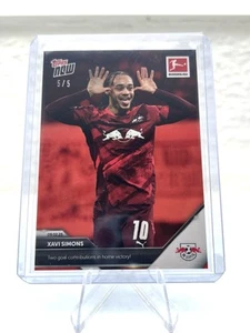 Topps Now Bundesliga 24-25 Xavi Simons /5 Red RB Leipzig Card 120 - Picture 1 of 2