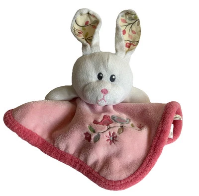 Manta de seguridad rosa de felpa Lovey conejo blanco recién nacido Foto 1 de 4