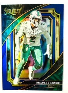 2022 Panini Select Bradley Chubb BLU Prizm Card SP #/99 Suite Level Dolphins! - Foto 1 di 3