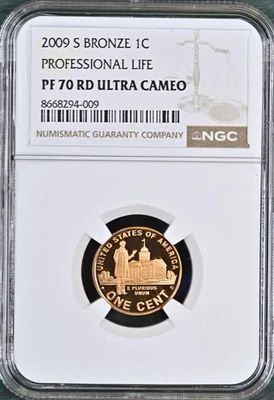 2009 S Bronze Lincoln Cent 1C Professional Life PF70 RD Ultra Cameo - Image 1 of 2