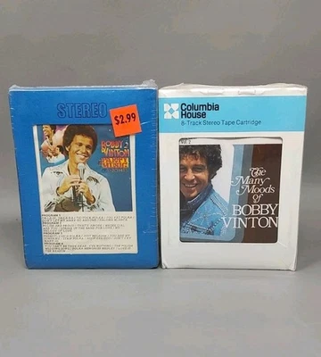 Pair Of Bobby Vinton Sealed 8 Track Tapes The Many Moods Of Love & Party Music - Bild 1 von 4