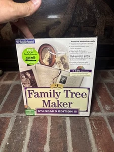 Family Tree Maker Standard Edition III Windows 95 3.1 4 CD-ROM Broderbund V4 NEW - Picture 1 of 13