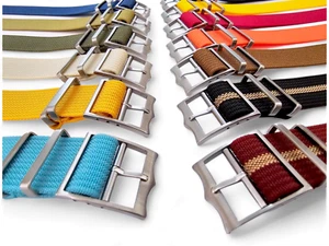 Ribbed NATO Watch Strap Band Custom Made Military Wrap Around Mems 20mm 22mm UK - Picture 1 of 44