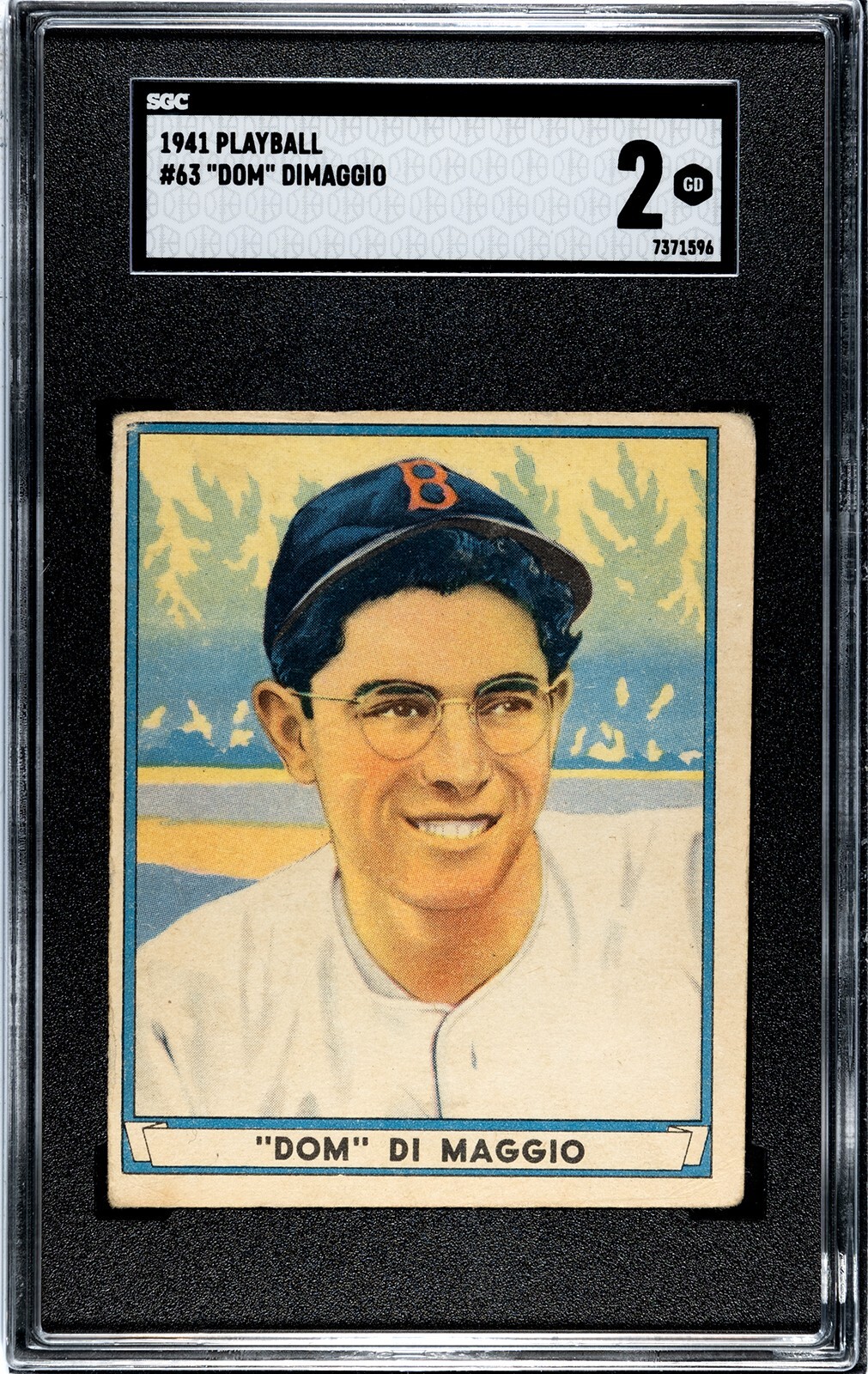 1941 Play Ball #63 DOM DIMAGGIO Boston Red Sox (SGC 2) **Freshly Graded**