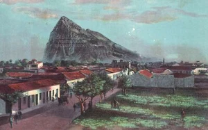 Postal De Colección Gibraltar Rock Desde Lima Edificio Escalada Montaña Península - Imagen 1 de 2