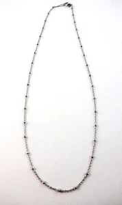 Silver Bead Chain 18 Inch Lobster Clasp Jewelry Component Base Metal - Picture 1 of 10