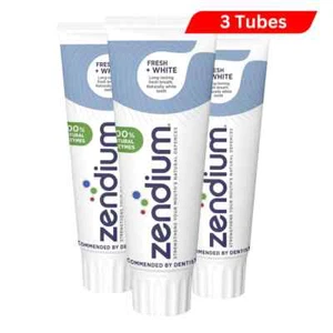 3 x  Zendium Extra Mild Gums White Fresh Healthy teeth Fluoride Toothpaste 75 ml - Picture 1 of 5