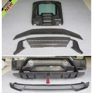 For Lamborghini Huracan P style Real Carbon Fiber Body Rear Spoiler Bumper - Picture 1 of 8