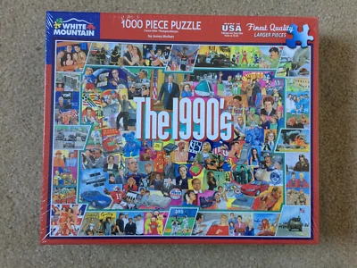 White Mountain  1000 Piece Puzzle, Titled "1990's"   New, Sealed - Image 1 of 4