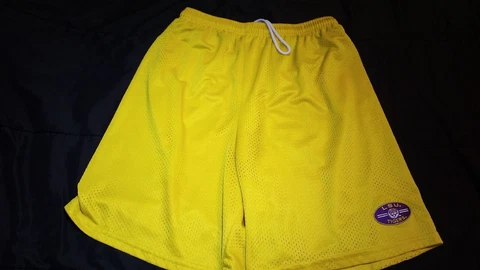 Vintage Soffe Mens Sz Lg LSU Tigers Yellow Mesh Gym Shorts Cover