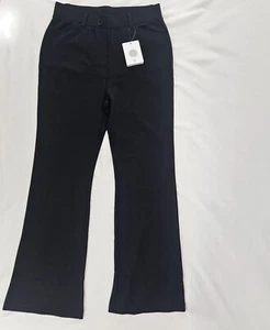 Women's Dress Yoga Pants Work Straight Leg Stretchy Office Pants Black Sz S - Picture 1 of 10