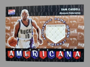 2003-04 Topps Bazooka SAM CASSELL Piece Of Americana Authentic Game Worn Jersey - Picture 1 of 16