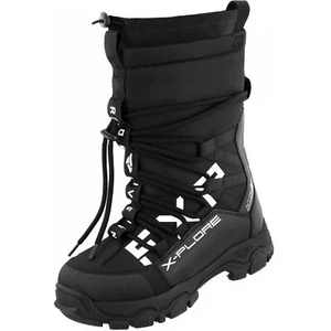 FXR X-Plore Short Snowmobile Boots Black/White Pick Size - Picture 1 of 2
