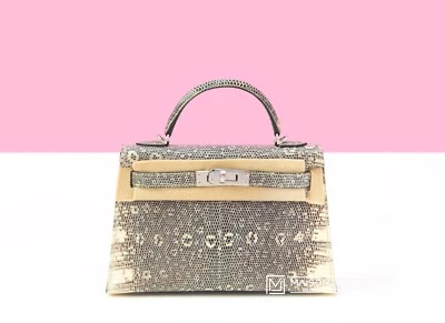 NUEVO BOLSO HERMES Ombré LIZARD MINI KELLY II 20 BOLSO POCHETTE BIRKIN BOLSO DE MANO BEBÉ CLUTCH Foto 1 de 2