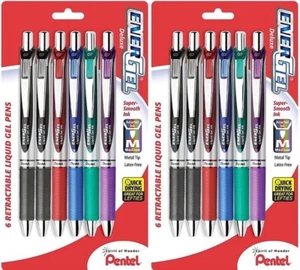 Lot of 12 Pens - Pentel EnerGel RTX Retractable Liquid Gel Pen 0.7mm Medium NEW! - Picture 1 of 8