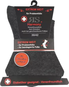 RS. Calcetines de salud Harmony 31125 EXTRA ANTRACITA sin goma 39-42, 43-46 - Imagen 1 de 2