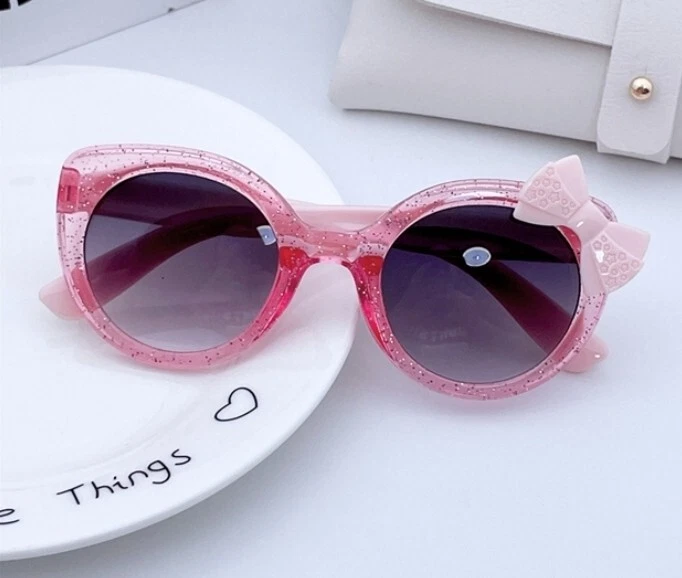 Gafas de sol niños niñas brillo rosa arco boutique accesorio ojo de gato Foto 1 de 1
