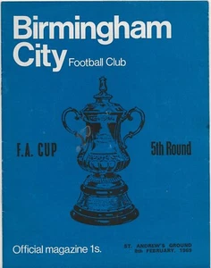 1969 Birmingham City v Manchester United FA Cup 5th Round Programme - Picture 1 of 1