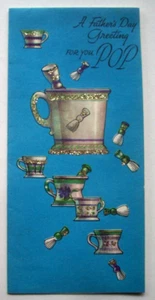 Taza de peluquero y cepillo brillo vintage tarjeta de felicitación del día del padre *CC17 - Imagen 1 de 3