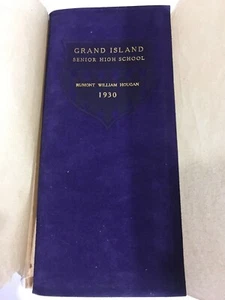 1930 GRAND ISLAND HIGH SCHOOL Diploma GRAND ISLAND, NEBRASKA - PURPLE & GOLD - Imagen 1 de 9