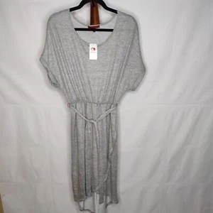 Red by BKE women's M cover-up/dress gray elastic waist short sleeve high-low NWT - Picture 1 of 7