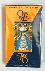 Quick & Easy Tarot ~ Colorful 78 Card Deck Printed w/ Meanings 2.25" x 4.75" NIB - Picture 1 of 3
