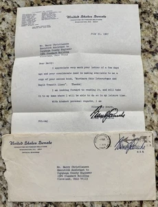 10-10-1960 Eleanor Mrs. FDR Roosevelt TLS Typed Letter Hand Signed w/ Envelope - Picture 1 of 3