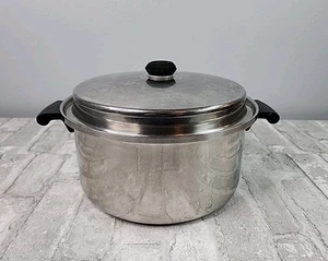 Vintage Amway Queen Suppentopf 5 Quart 18/8 Edelstahl mit Deckel mehrlagig USA *lesen* - Bild 1 von 12