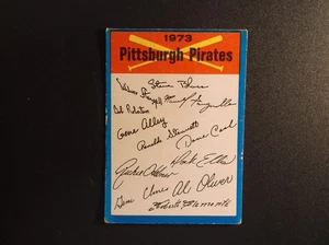 1973 Topps Baseball Pittsburgh Pirates Blue Checklist Card - Picture 1 of 2