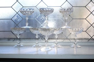 8 Vintage 50er Jahre Peill Kristall Lenore Champagner Coupe Gläser 4 1/8" - Bild 1 von 4