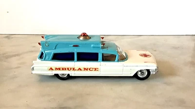 COCHE DE JUGUETE CORGI ORIGINAL VINTAGE "AMBULANCIA CADILLAC SUPERIOR" BLANCO/AZUL-LIMPIO Foto 1 de 4