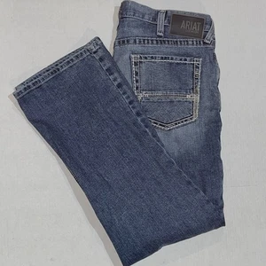 Pantalones de mezclilla Ariat M5 ajustados para hombre 38x32 pierna recta Western Distress vaqueros cómodos - Imagen 1 de 8