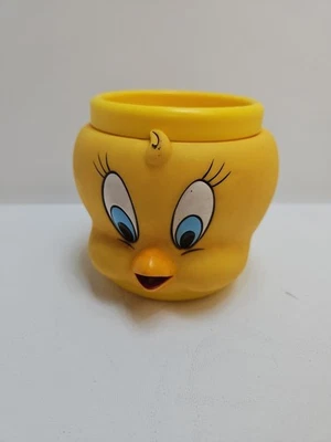 Vintage 1992 Warner Brothers Tweety Bird Looney Tunes 3D Cup Mug Character Head - Image 1 of 3