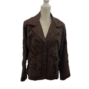 Chaqueta Blazer Forrada Paparazzi para Ganar XL Marrón Algodón Bordado  - Imagen 1 de 12