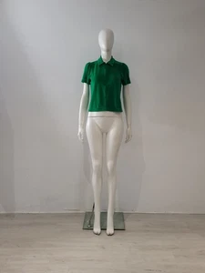 Me+Em Green Towelling Top UK 8 EU 36 Collared 1/4 Zip Short-Sleeve Cotton Blend - Picture 1 of 14