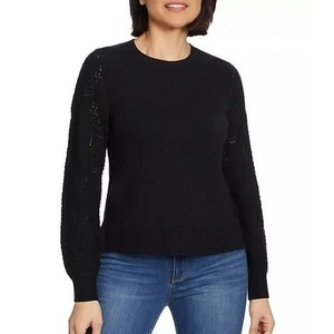 Christian Siriano New York Black Pointelle Sweater Size X Small. Msrp 89.00 - Picture 1 of 9